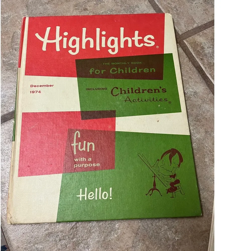Highlights‎ Magazine Book Bound Issues Christmas 1974 & Valentine 1977 Lot